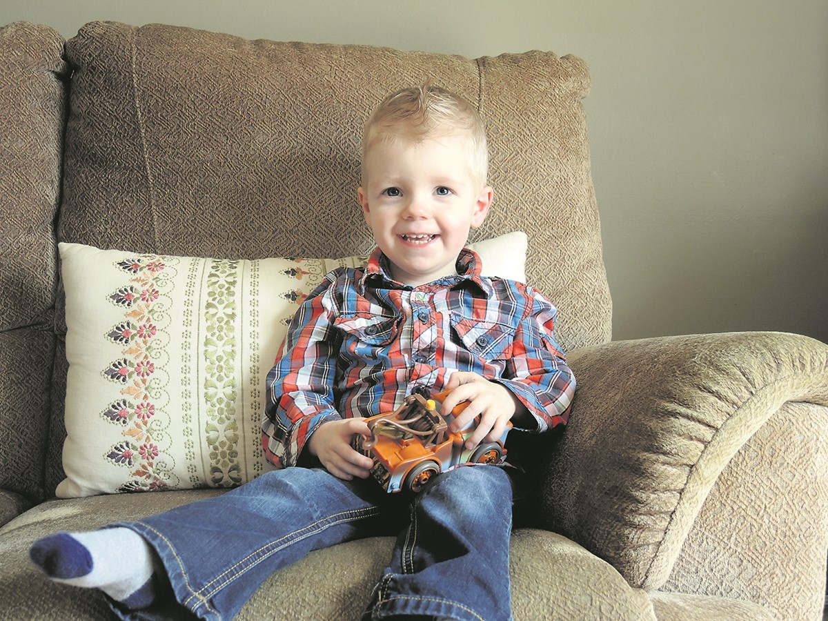 Jacob Daigle souffre d’hypotonie musculaire, l’empêchant de marcher et de vivre comme les autres petits garçons de 3 ans.