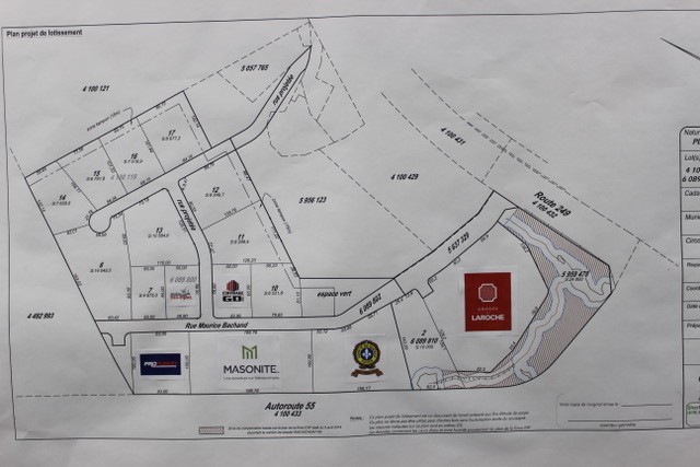 Plan projet de lotissement. 