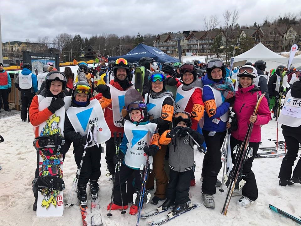 Les participants du Tournesol qui étaient à Bromont lors Défi ski Leucan.