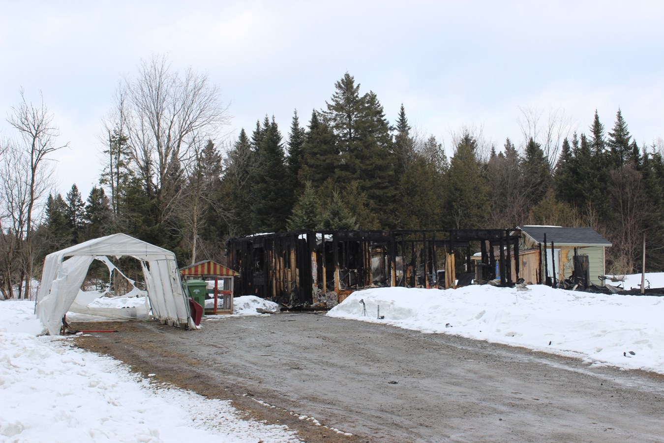 Maison rasée par un incendie