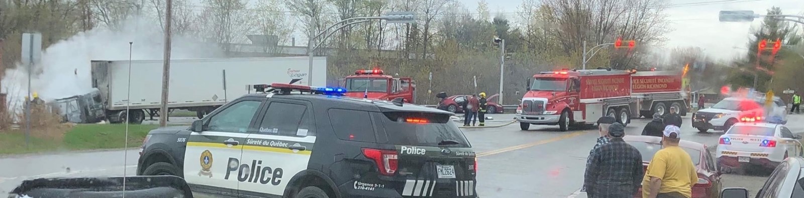 Accident coin 143 et Gouin à Richmond