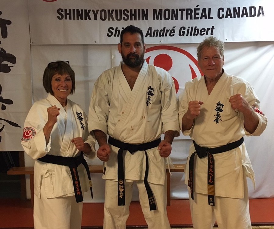 Dans l’ordre habituel: Shihan France Carrier, Sensei Steve Morin et Shihan André Gilbert 
