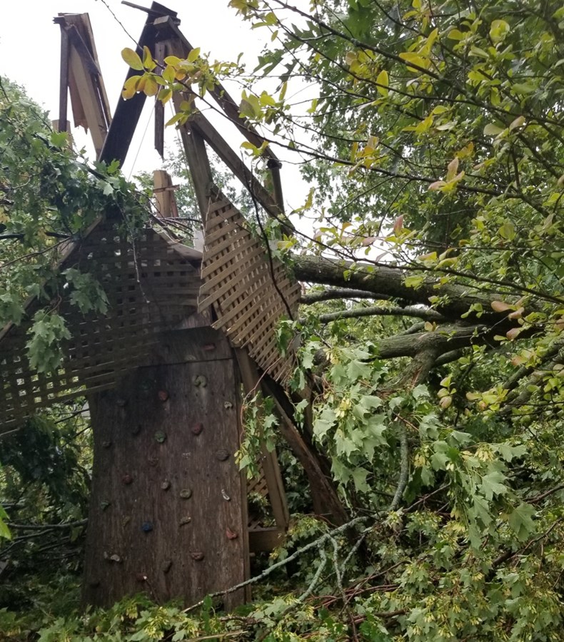 Danville sévèrement touchée par une tempête