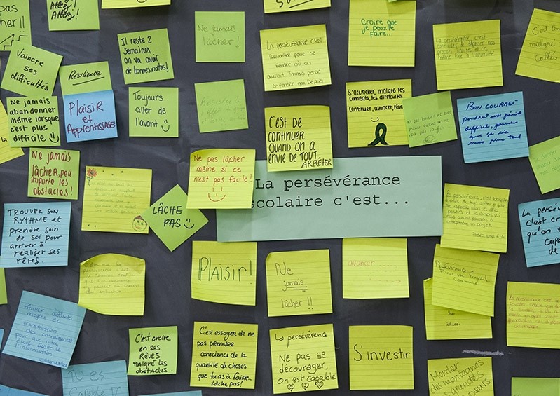 Cinq semaines avant  les Journées de la  persévérance scolaire!