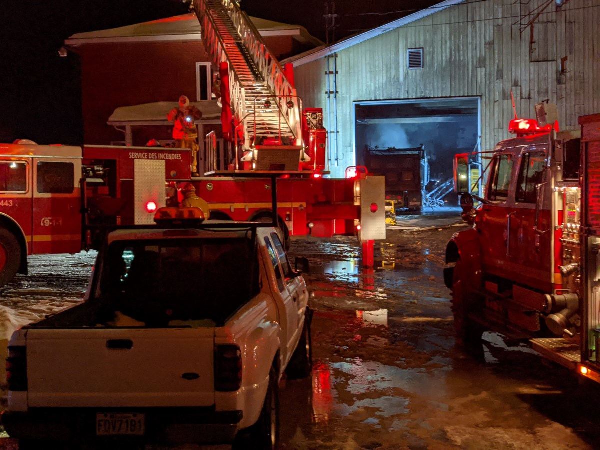 Un incendie au garage municipal de Danville cause des dommages évalués à plus d’un demi-million de dollars