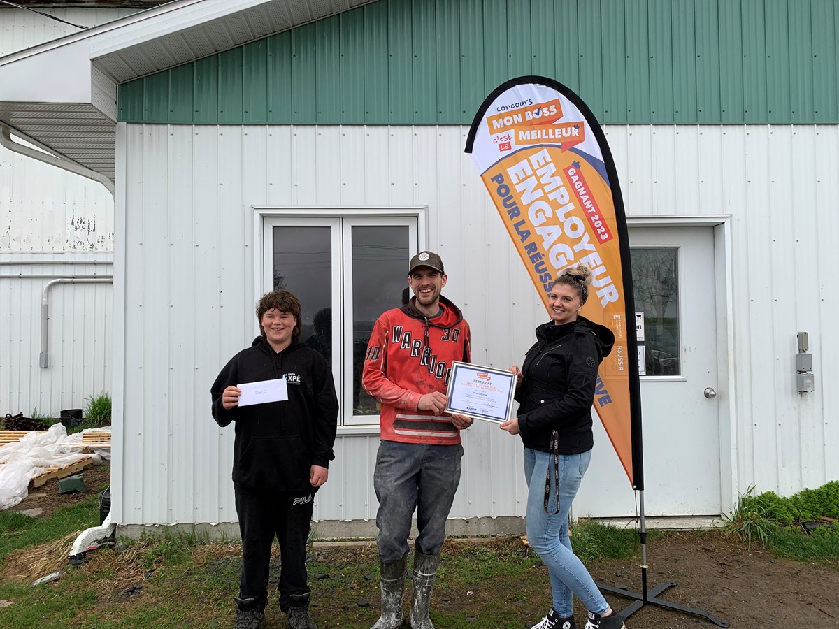 Le « meilleur boss » se trouve à la ferme Leadview de Val-Joli