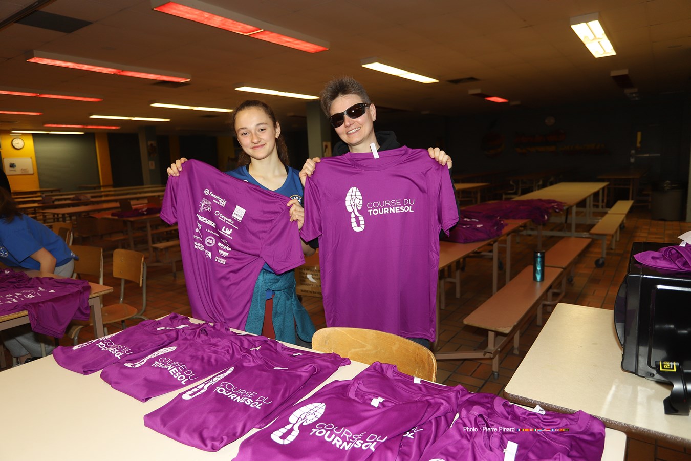 Chaque participant recevait un t-shirt aux couleurs de la Course du Tournesol.