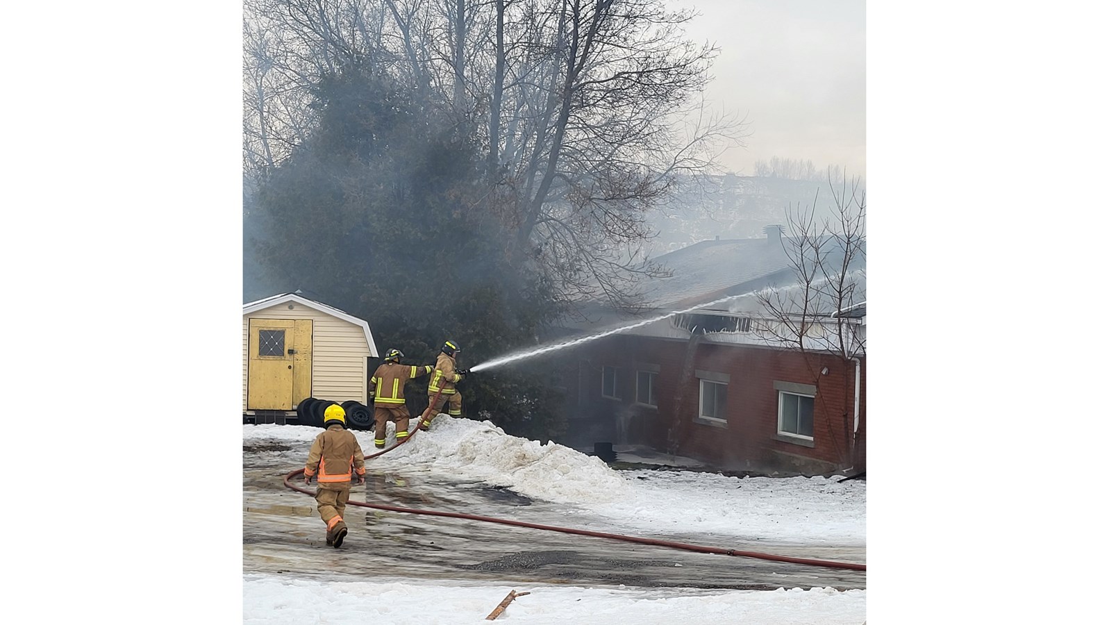 Un incendie détruit l’ancienne Résidence St-Barnabé à Val-des-Sources