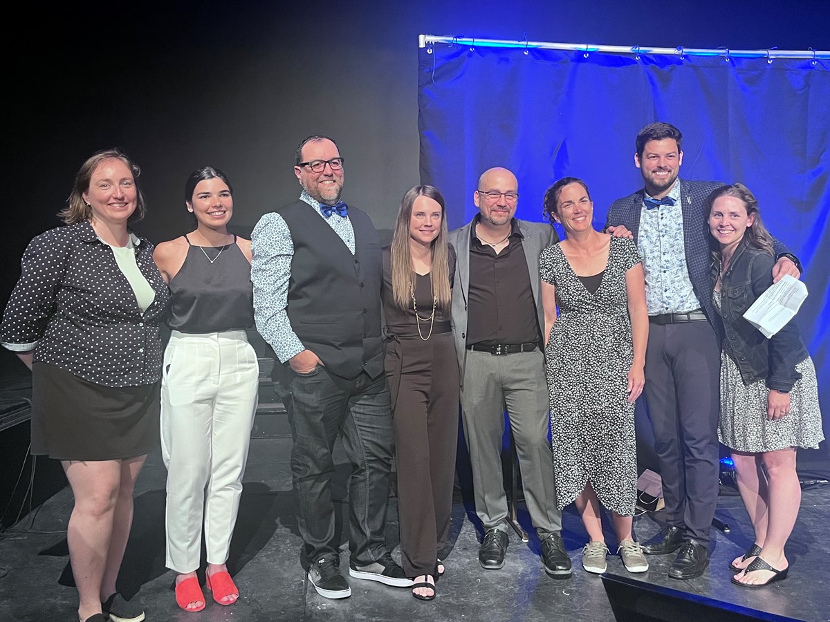 Rebecca Lemay Dostie, Camille Michel, Charles-Antoine Leblanc, Marie-Andrée Lauzier, Yan St-Hilaire, Isabelle Lodge, Pier-Olivier Gouin et Audrey Michel.