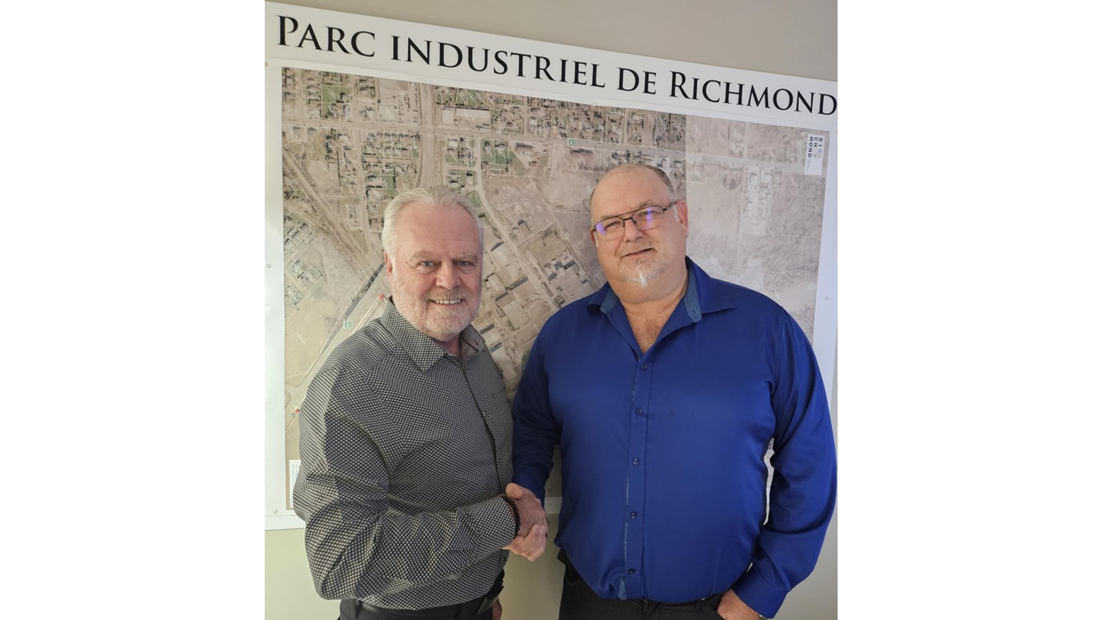 Robert Drouin, vice-président à la Corporation de développement industriel de la région de Richmond, et Richard Lefebvre, nouveau directeur général de l’organisme.