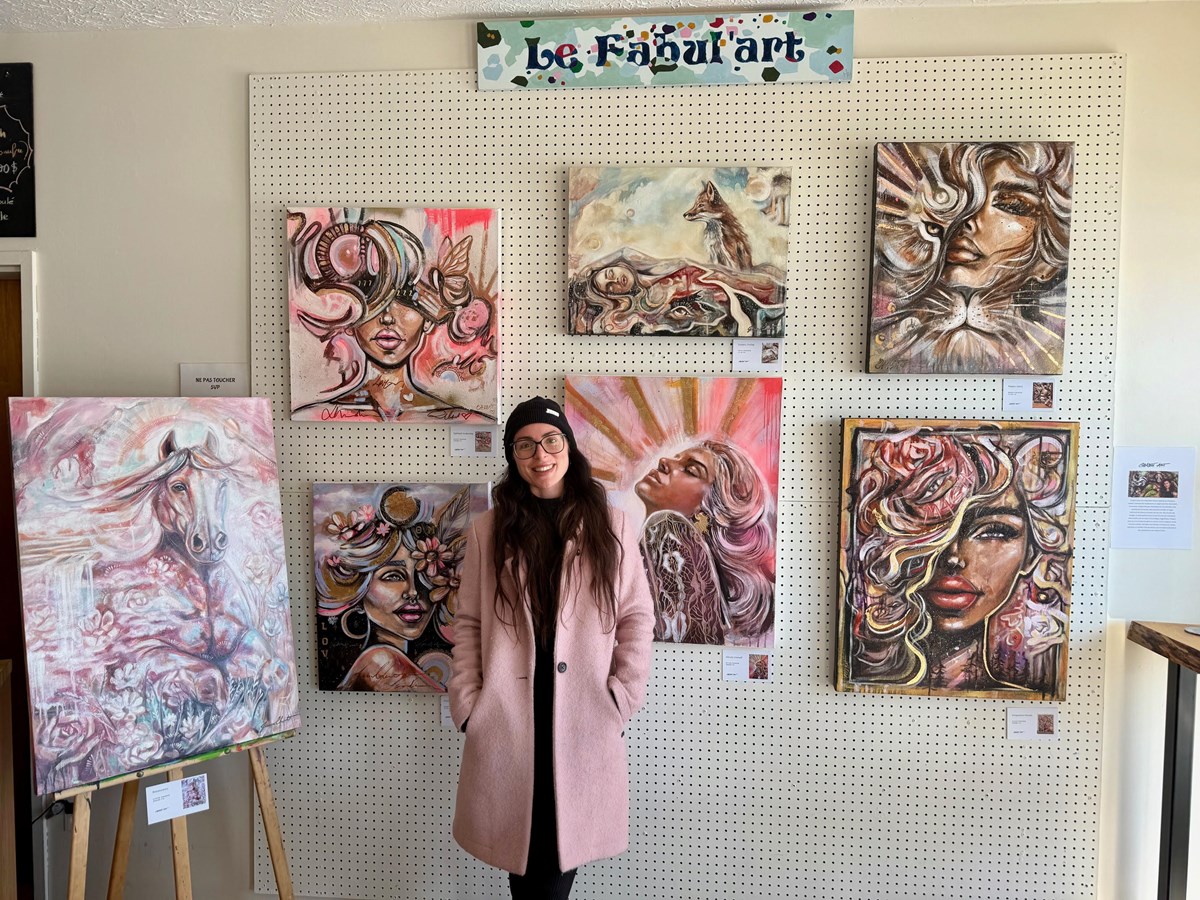 Les œuvres de Jessica Chabot sont exposées jusqu’au 3 mai prochain au Café Fabulé.