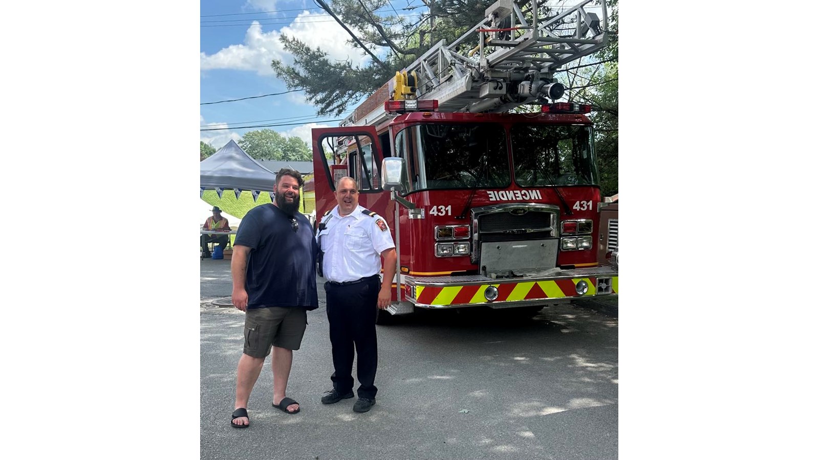 À Windsor, les pompiers étaient présents aux festivités.