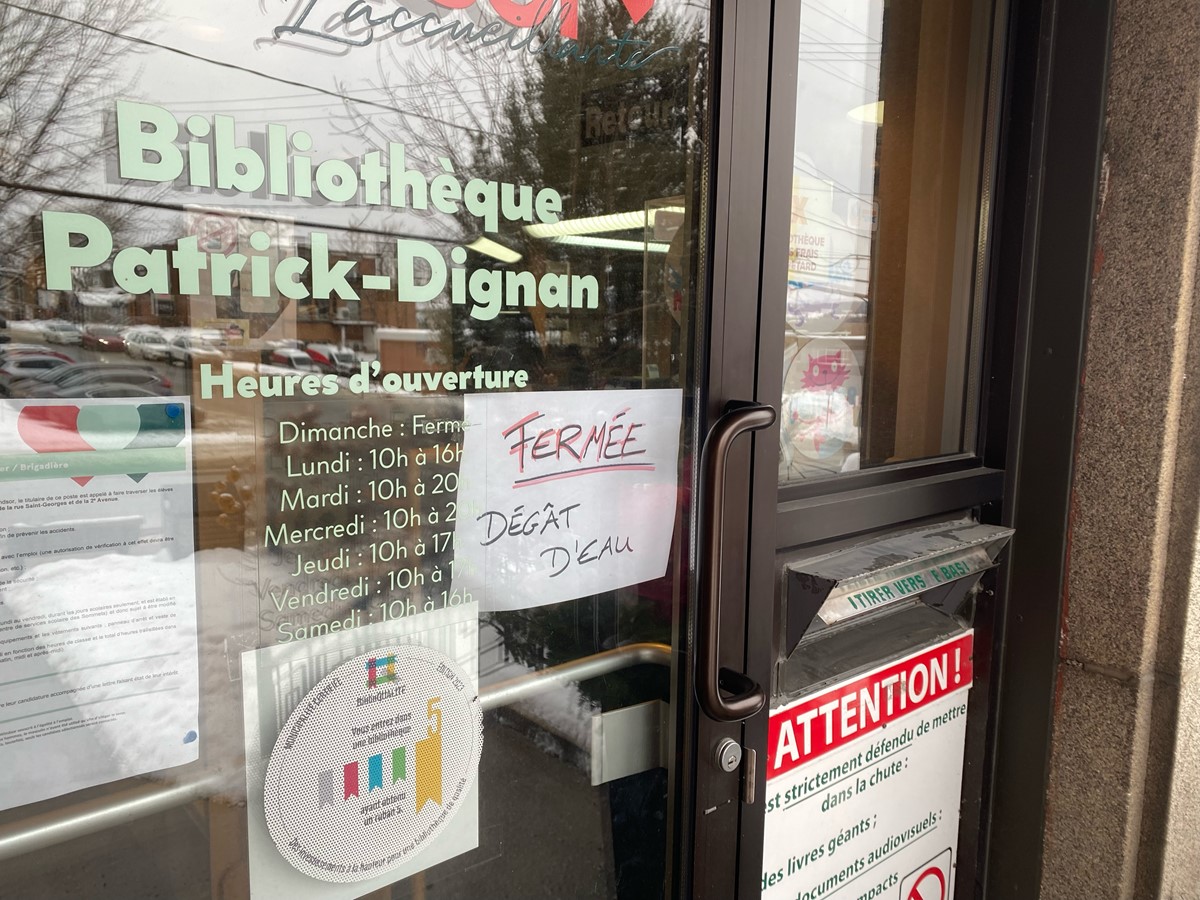 Un dégât d’eau force la fermeture de la bibliothèque à Windsor