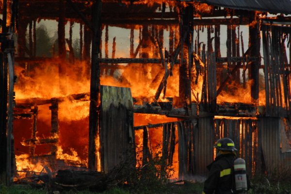 Pratique d'incendie à Saint-François-Xavier-de-Brompton