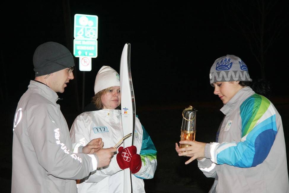 La flamme Olympique de passage à Windsor