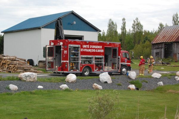Pratique d'incendie à Saint-François-Xavier-de-Brompton