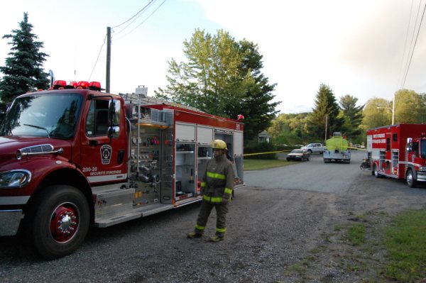 Début d'incendie à Saint-François-Xavier-de-Brompton